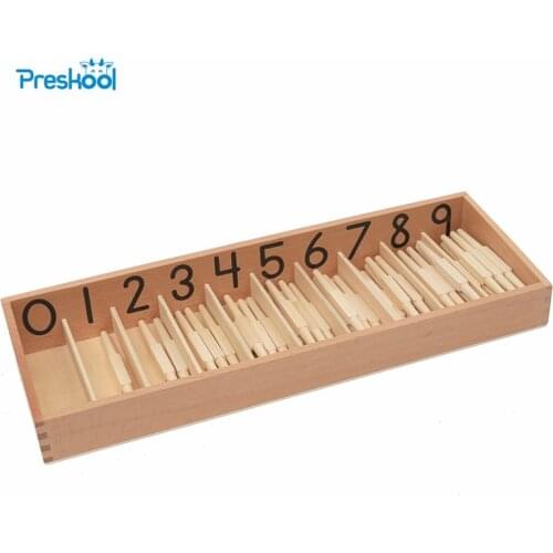Baby Toy Montessori Standard Spindle Box With 45 Spindles Math Learning and Education Spindle Rod Kids Toys Brinquedos Juguetes