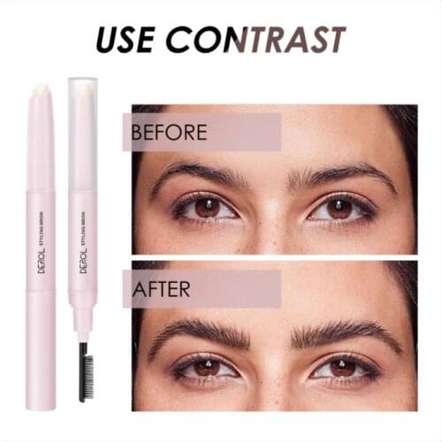 Double-headed Eyebrow Cream Natural Eyebrow Wax Waterproof And Lasting Wild Eyebrow Styling Soap Eyebrow Cream TSLM1