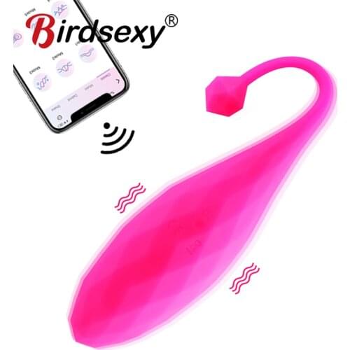 Erotic Jump Egg Full Silicone Vaginal Vibrator App Controlled Bluetooth Clitoral Stimulator G-spot Massager Sex Toys for Women