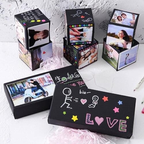 Surprise Partys Love Jumping Surprise Photo Box Gift Explosion Anniversary Party Scrapbook Photo Album Bouncing DIY Gift Box