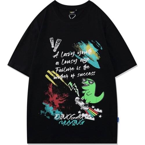 Summer T-shirt Men Women Harajuku Loose Fit T Shirts Hip Hop Tees Fashion Clothes Man Graphic Printed Tees Tshirt Drop Shipping