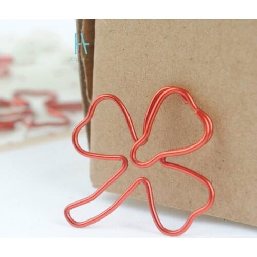 Clover clip metal paper clip supplies bookmark korea stationery a clip new arrival befriend metal paper clips