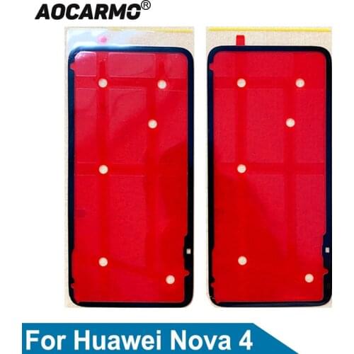 Aocarmo For Huawei Nova 4 Nova4 Back Frame Battery Cover Adhesive Rear Door Sticker Glue Tape