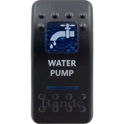 Cover Cap Only！Car Boat RV WATER PUMP Rocker Switch Cover Cap Blue Window Labeled Control Cap Accessories