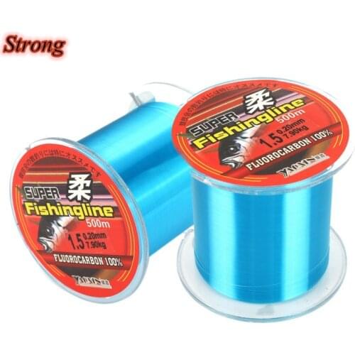 100/200/300/500M Nylon Strong Tough Fishing Line Fluorocarbon Coated Monofilament Fishing Leader Line Carp High Quality Fishine
