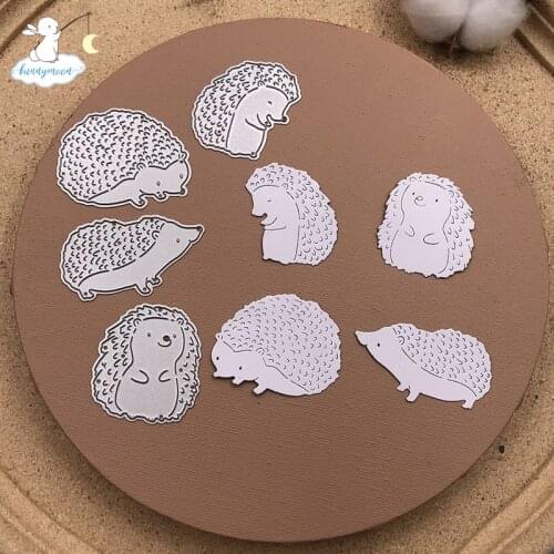 Bunnymoon Four Hedgehogs Metal Cutting Dies Stencils for DIY Scrapbooking/photo Album stamps Decorative Embossing DIY Paper Card