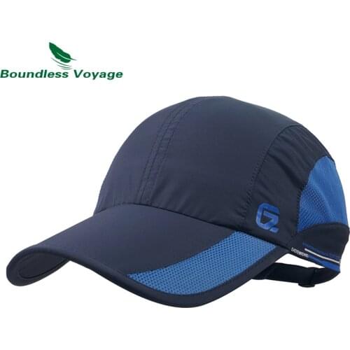Boundless Voyage Women Men Baseball Cap Polyester Cotton Dad Hat Ultralight Running Cap Breathable Outdoor Climbing Cap BVH01