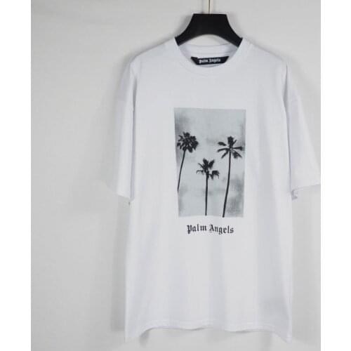 Palm Angels 22SS lettres printing Men and Women coconut tree Casual Fashion Round Neck Short Sleeve T-shirt