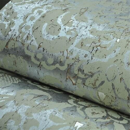 MYWIND Silver Dusty Yellow Court Style Bohemian Luxury Wallpaper Wholesale Living Home Cork Wallpaper
