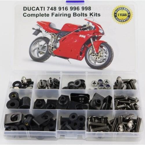 Fit For Ducati 748 916 996 998 Motorcycle Accessories Full Fairing Bolts Kit Washer Fastener Clips Nuts Screws Steel
