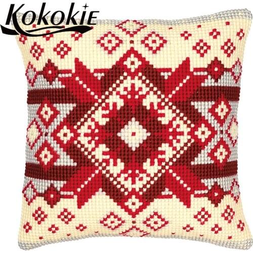 DIY knitting needles kit for embroidery yarn cushion cross stitch kits Christmas pillow handicraft embroider needlework kits