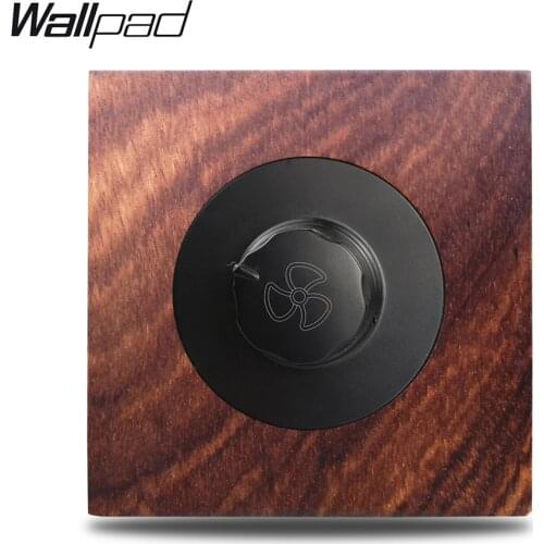 Wallpad L6 Genuine Wood Panel 1 Gang Fan Speed Regulator Switch