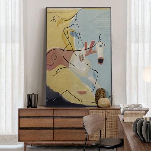 Picasso Abstract Art Line Drawing Poster Modern Minimalist Wall Art Canvas Print Famous Painting Nordic Home Decorative Pictures