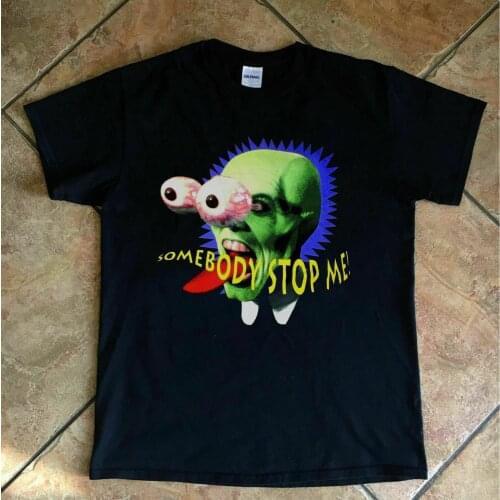 The Mask Movie Promo 90s Rare Jim Carrey T-Shirt. Summer Cotton O-Neck Short Sleeve Mens T Shirt New Size S-3XL