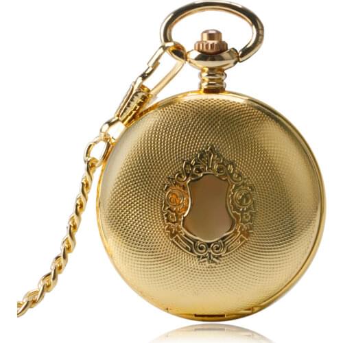 Luxury Fashion Elegant Golden Design Pocket Watch Chain Automatic Mechanical Gift for Christmas Women Men reloj bolsillo P2045C