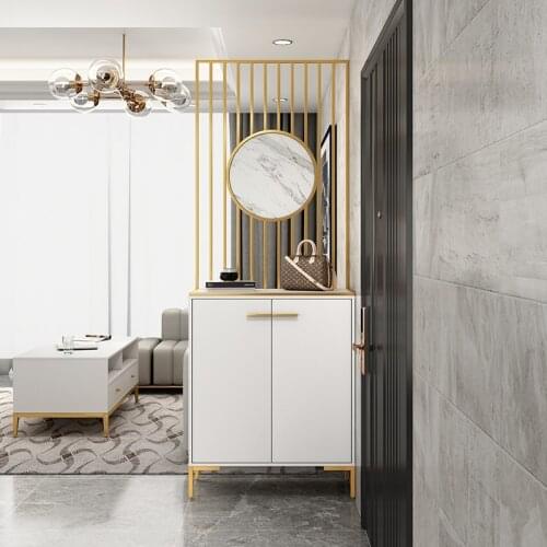 TT Nordic Entry Lux Style Entrance Cabinet Shoe Cabinet Integrated Modern Minimalist Home Storage Rack Screen