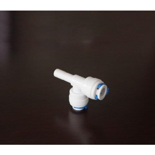 1/4" OD Tube 1/4" OD Tube 1/4" Plug Quick Fitting T Type RO Water Aquarium Water Filter Reverse Osmosis System Connector