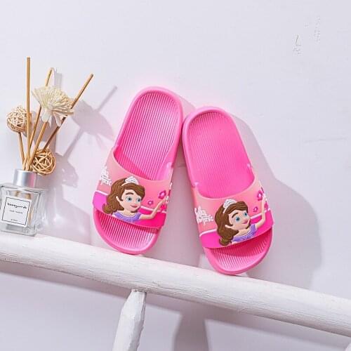 Disney Princess Sophia baby silent slippers non-slip girls indoor and outdoor wear parent-child big childrens shoes summer