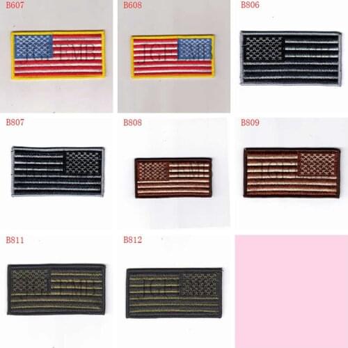 10cm American Flag Morale Military Tactics Full Embroidery patch Badges