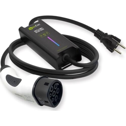 High Quality Type 2 16A 3.7KW Zencar EV charger with Temperature Sensor Schuko Plug