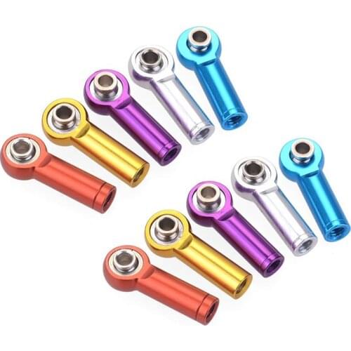 10PCS Metal Ball Joint M4 Connecting Rod End Tie Head Reverse Thread Servo Push Connector for RC Car Boat Parts