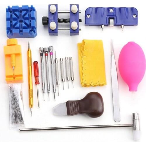 126Pcs Watch Repair Tool Kit Case Opener Band Link Pin Watch Repair Kit Tool Set Remover Opener Watchmaker Watches Tools Parts