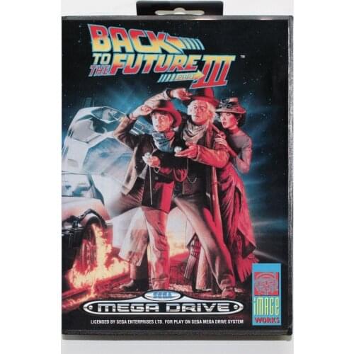 16 bit Sega MD game Cartridge with Retail box - Back to the Future Part III game card for Megadrive Genesis system