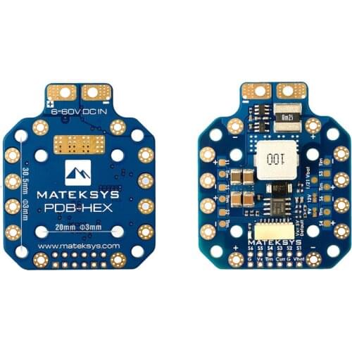 2PCS 30.5x30.5mm 20x20mm MATEK PDB-HEX 2-12S 5A 5V/9V/12V BEC Power Distribution Board PDB for RC Multirotor X-CLASS Airplane