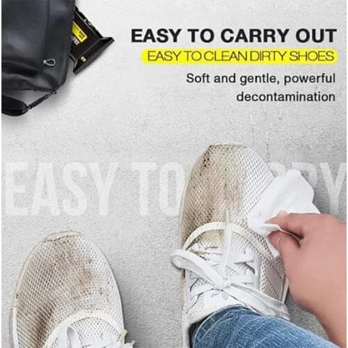 30Pcs Sneaker White Shoe Cleaner Artifact Travel Portable Disposable Wet Wipes Leather Shoe Sandal Laundry Quick Cleaning Tissue