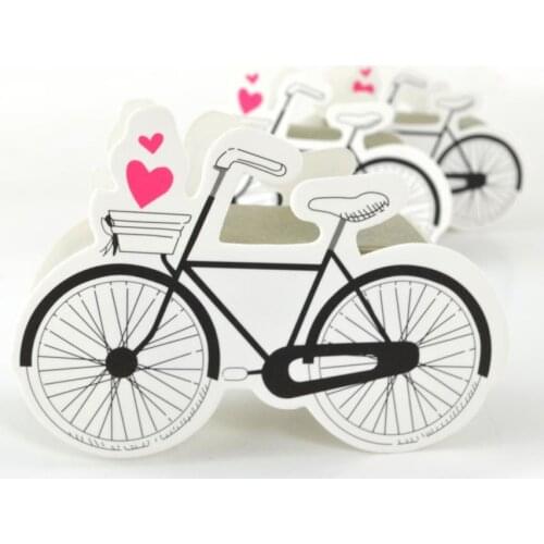50pcs Paper Gift Box Bicycle Shape Bike Candy Boxes Wedding Favors Package Birthday Party Bag Chocolate Cookie Packing Paper Box