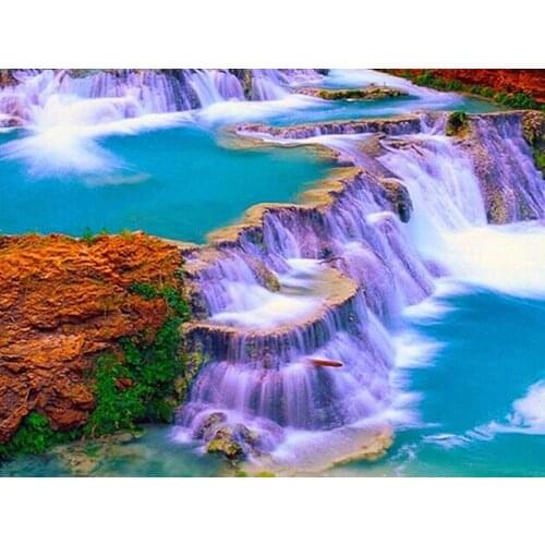 A14420 11CT/14CT/18CT/25CT/28CT oil street patterns Counted Cross Stitch DIY Cross Stitch Kits Embroidery Needlework Sets