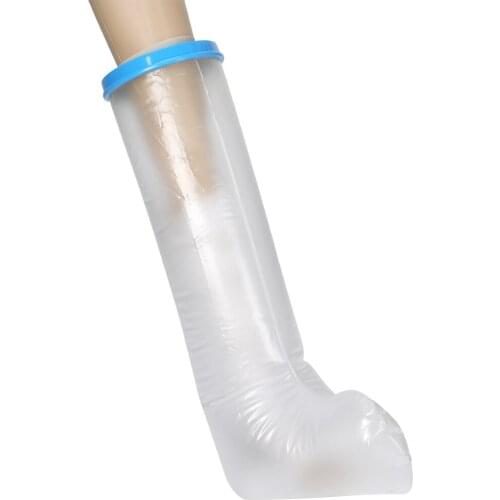 BlueLongsleeved Adult Bathing With Ring PPProtective Sleeve Super Elastic Silicone Waterproof PVC Material SL-H210365cm Long Leg