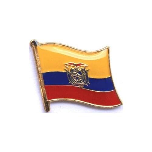 Ecuador single flag pin badge