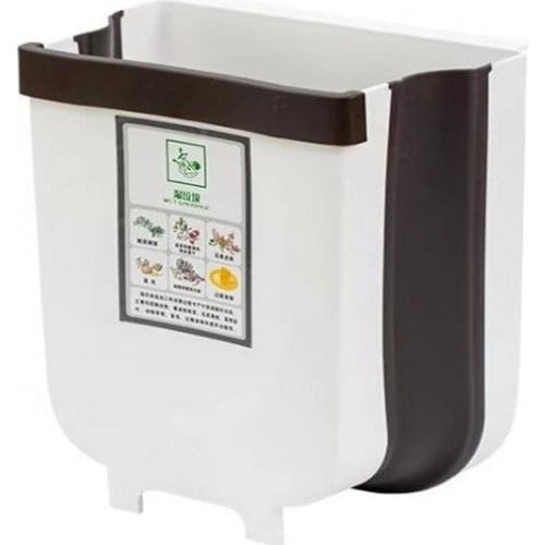 Household Folding Trash Can Kitchen Plastic Trash Can Wall-Mounted Classification Trash Can Car Folding Trash Can