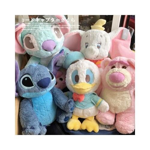 Disney Cartoon Dumbo Stilch Strawberry Bear Donald Duck High Quality Large Plush Toys Soft Stuffed Animal Gifts For Children