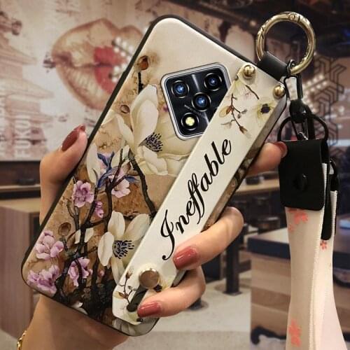 For Woman Wrist Strap Phone Case For Infinix X687/Zero8 Waterproof For Girls Durable Flower