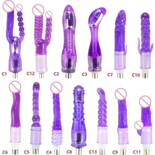 IKenmu Sex Machine Dildo Purple Combination Attachment 3XLR Port Dildo Machine Use,Silicone Sex Toys For Women And Men