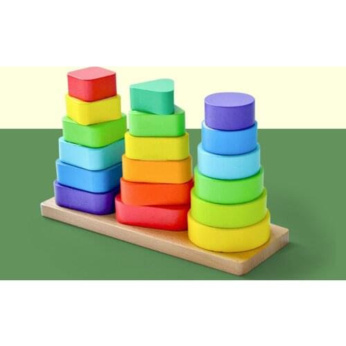 Montessori Toy Play Developing Educational Toys Stacking Blocks