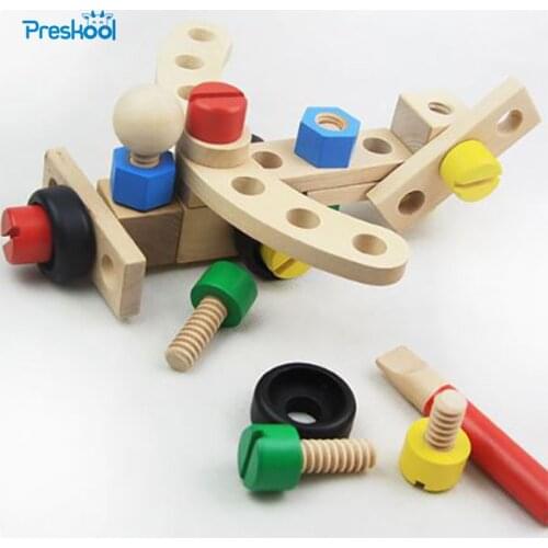 Montessori Kids Toy Building Cars Assembly Learning Educational Preschool Training Brinuedos Juguets