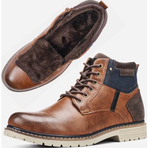 40-46 Mens winter shoes warm 2020 Comfortable Non-Slip men snow boots cowboy boots 2020