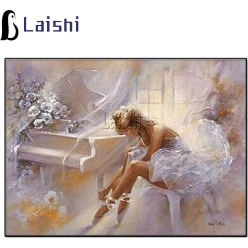 NEW Arrival DIY Diamond Painting Beautiful Ballerina Girl and piano Diamant Mosaic Embroidery Needlework Cross Stitch Home Decor