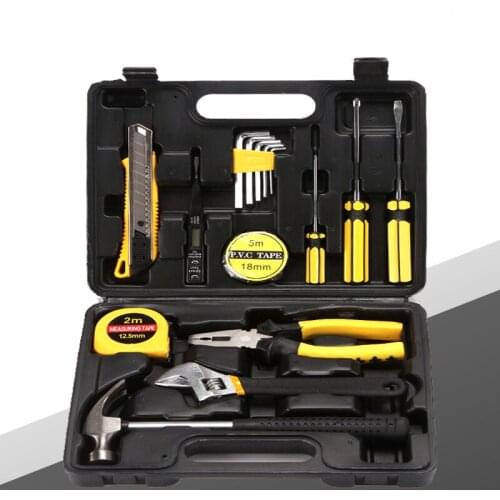 New Home Combination Hardware Tool Set 16-Piece Portable Combination Toolbox With Hammer Wrench