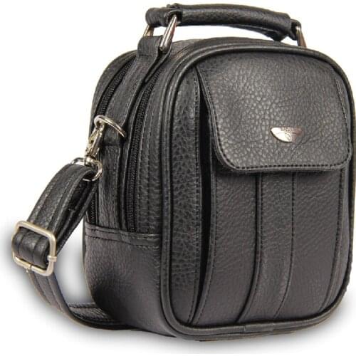 New Alonebag Steel Case Mens Genuine Leather Shoulder Cross-Body Messenger Bag Multi-Pocket Purse Soft Handbag