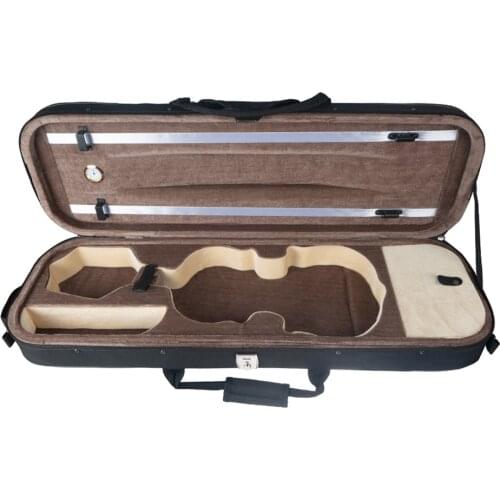 1/4 Size Professional Violin Case Bag with Soft Interior and Strap Black