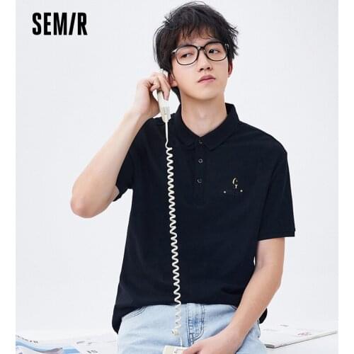 SEMIR Short Sleeve Polo Shirts MenS 2021 Summer New Style Business Embroidery Polo Shirt Casual Business Commuting Clothes Tren