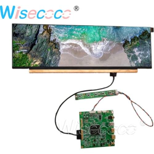 AIDA64 Chassis Advanced Secondary Screen 14 Inch 4K 3840*1100 DIY Kits Cars IPS LCD Long Strip Fish Display + Driver Board