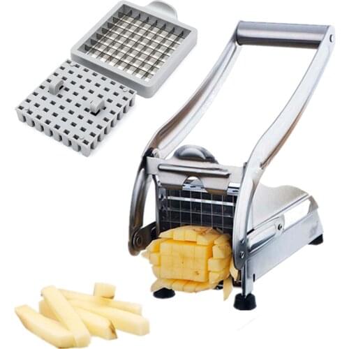 Potato Chips Strip Slicer Cutter Chopper Machine Making Tool Stainless Steel Vegetable Slicer Cutter French Fries