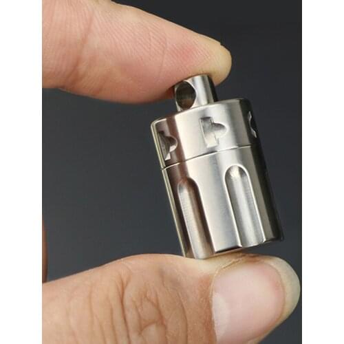 Outdoor EDC Tool Mini Titanium Alloy Seal Bottle Small Waterproof Medicine Bottles Of Titanium