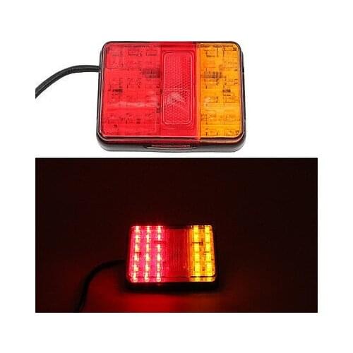 2Pcs 12V 30 LEDs Waterproof Taillight Truck Lamp Rear Tail Trailer Lights for Trailer Truck Boat Car UTE Camper Warning E-Marked