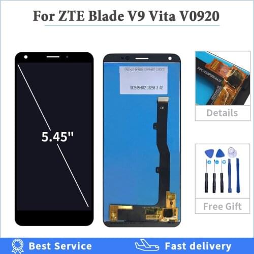 5.4'' Full LCD DIsplay Touch Screen Digitizer Assembly For ZTE Blade V9 Vita V0920 New 100% Tested Phone Parts with tools